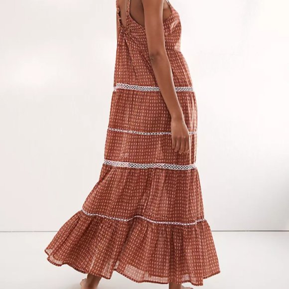 Free People Dresses & Skirts - Rust Colored "Midnight Dance" Print Maxi Slip by Free People